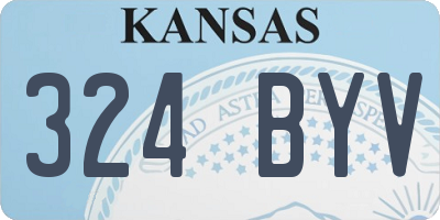 KS license plate 324BYV