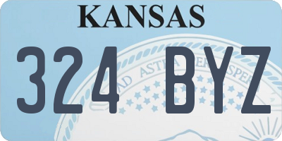 KS license plate 324BYZ