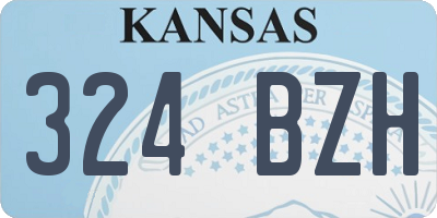 KS license plate 324BZH