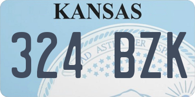 KS license plate 324BZK