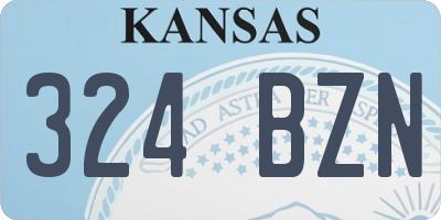 KS license plate 324BZN