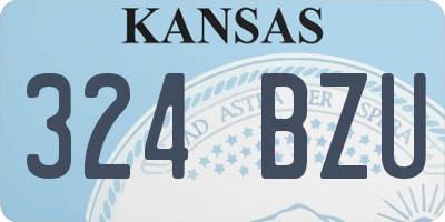 KS license plate 324BZU