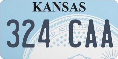 KS license plate 324CAA