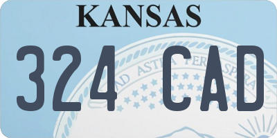 KS license plate 324CAD