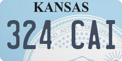 KS license plate 324CAI