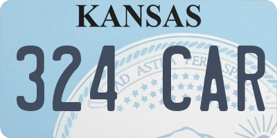 KS license plate 324CAR