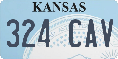 KS license plate 324CAV