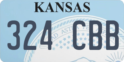 KS license plate 324CBB