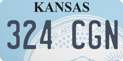 KS license plate 324CGN