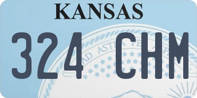 KS license plate 324CHM
