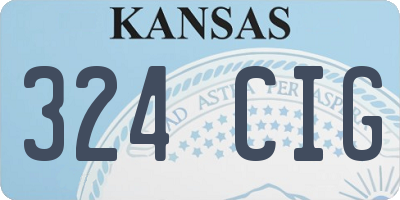 KS license plate 324CIG