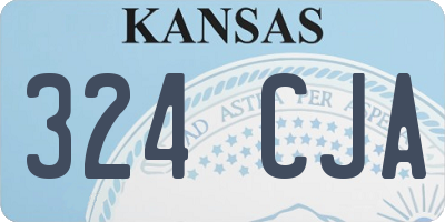 KS license plate 324CJA