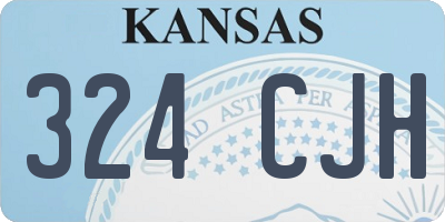 KS license plate 324CJH