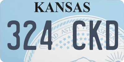 KS license plate 324CKD