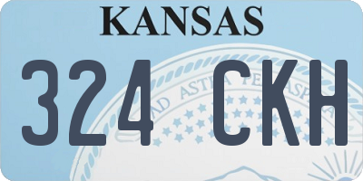 KS license plate 324CKH