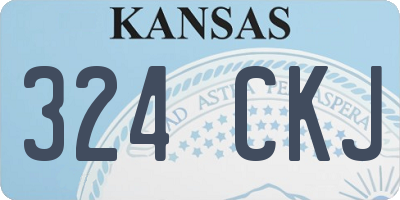 KS license plate 324CKJ