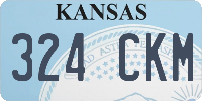 KS license plate 324CKM