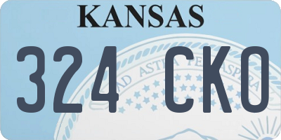 KS license plate 324CKO