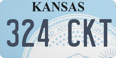 KS license plate 324CKT
