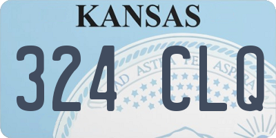 KS license plate 324CLQ