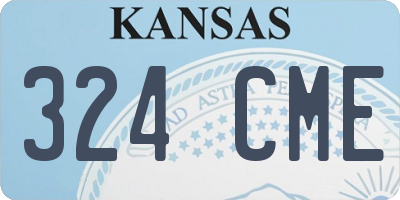 KS license plate 324CME