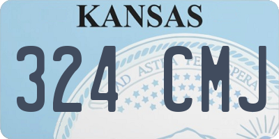 KS license plate 324CMJ