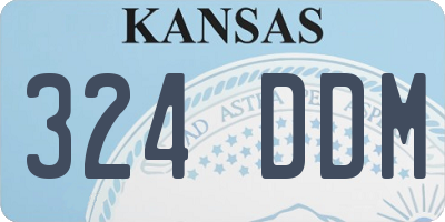 KS license plate 324DDM