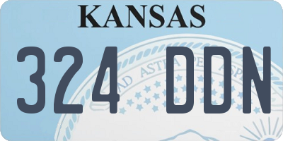 KS license plate 324DDN