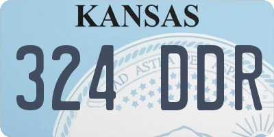KS license plate 324DDR
