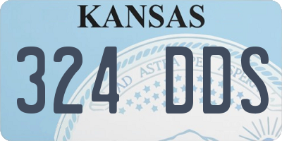 KS license plate 324DDS