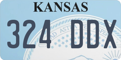 KS license plate 324DDX
