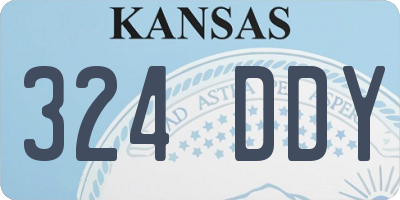 KS license plate 324DDY
