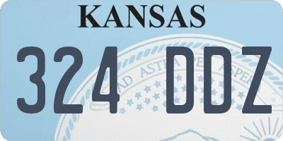 KS license plate 324DDZ