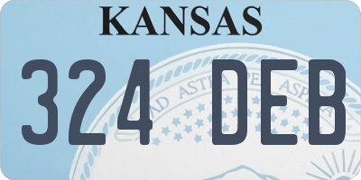 KS license plate 324DEB