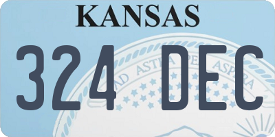 KS license plate 324DEC