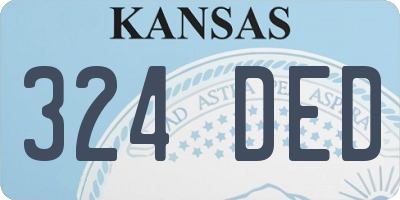 KS license plate 324DED
