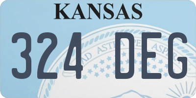 KS license plate 324DEG