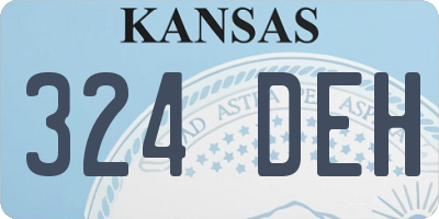 KS license plate 324DEH
