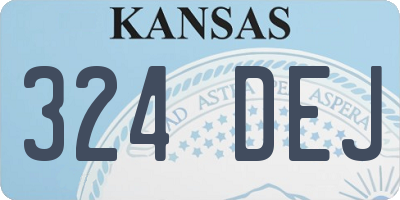 KS license plate 324DEJ