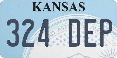 KS license plate 324DEP