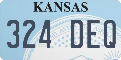 KS license plate 324DEQ