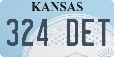 KS license plate 324DET