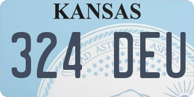 KS license plate 324DEU