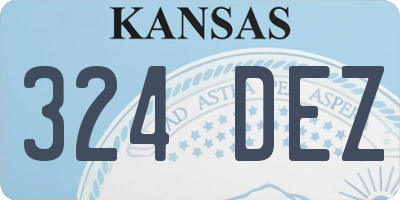 KS license plate 324DEZ