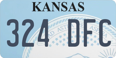 KS license plate 324DFC