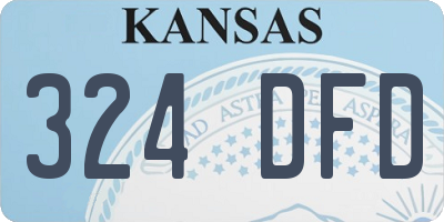 KS license plate 324DFD