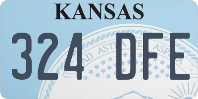 KS license plate 324DFE