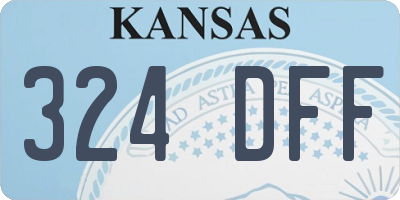 KS license plate 324DFF