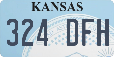 KS license plate 324DFH