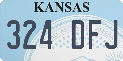 KS license plate 324DFJ